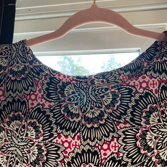 CHICOS SZ 1 (8-10) BOHO Beautiful paisley pinks,burgundy, black & white - Picture 9 of 12